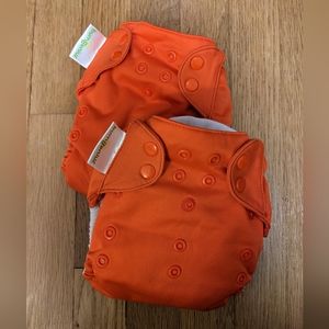 Lot of 2 BumGenius all-in-one cloth diapers
